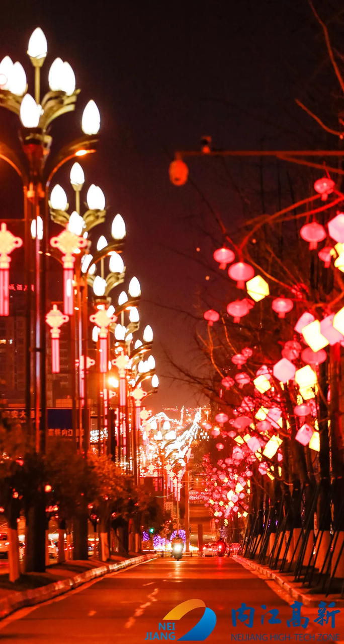 春节夜景文案图片